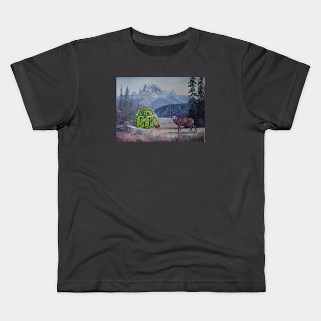 Boreal Jello Mold with Buck Kids T-Shirt by GnarledBranch